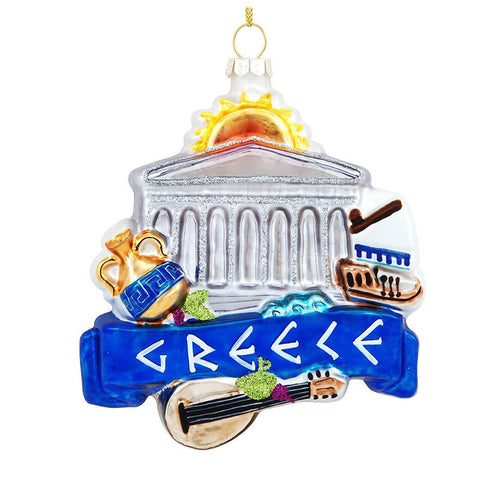 Greece Landmarks Ornament for Christmas Tree