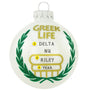 Greek Life Sorority or Fraternity Glass Bulb