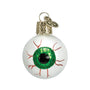 Glass Green Evil Eye Christmas Ornament 