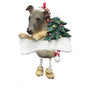 Greyhound Dog Ornament for Christmas Tree