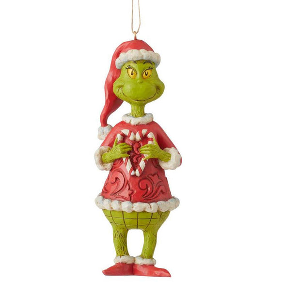 Grinch with Candy Cane Ornament - Jim Shore