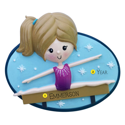 Gymnast Ornament Can Be Personalized for the Christmas Tree
