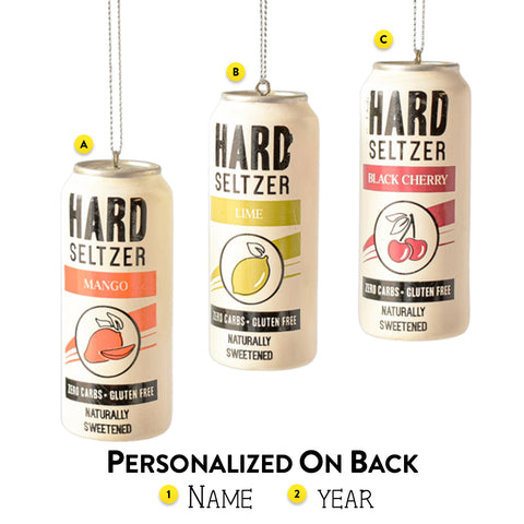 Personalized Hard Seltzer Ornaments