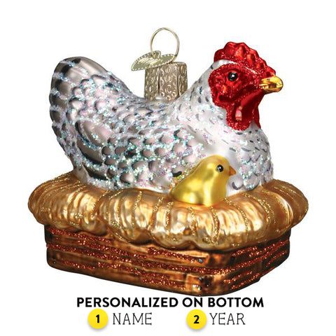 Hen on Nest Ornament - Old World Christmas