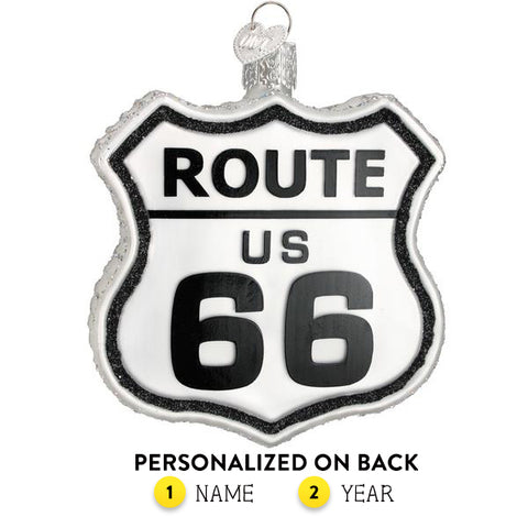 Historic Route 66 Sign Ornament - Old World Christmas