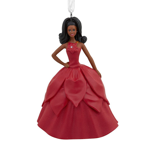 African American Holiday Barbie Christmas Ornament 