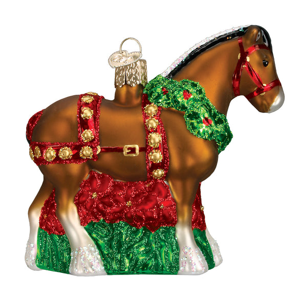 Holiday Clydesdale Ornament for Christmas Tree