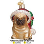 Holly Hat Pug Ornament - Old World Christmas