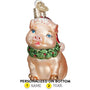 Holly Pig Ornament - Old World Christmas
