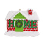 Brick House Christmas Ornament with HOME in letters on the house