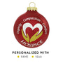 Hospice Christmas Ornament with dignity, compassion and comfort wording