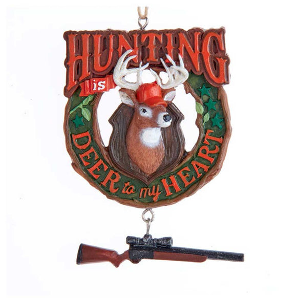 Hunting is Deer to my Heart Ornament