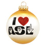 I Love ASL Ornament for Christmas Tree