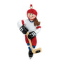 Ice Hockey Christmas Ornament for a female player for a girls hockey team 