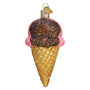 Neapolitan Ice Cream Cone, Old World Christmas Ornament Side View