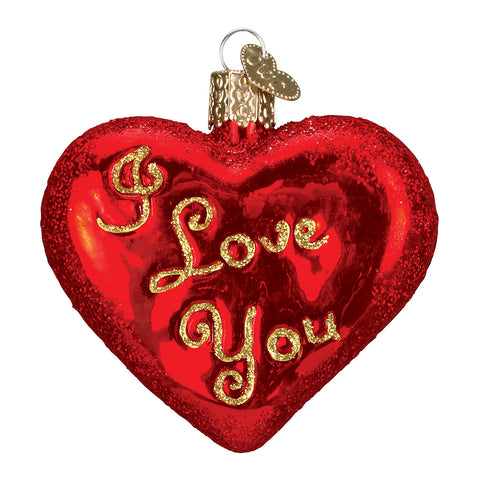 I Love You Heart Ornament for Christmas Tree