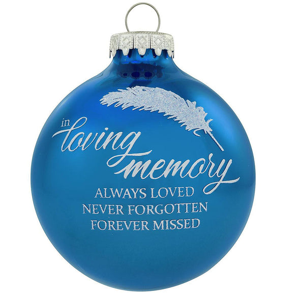 In Loving Memory Glass Memorial Christmas Tree Ornament