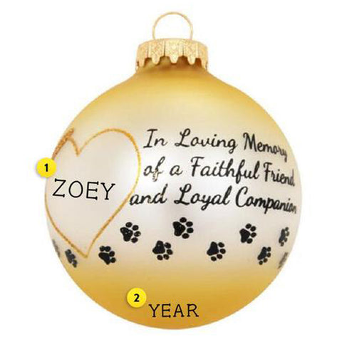 In Loving Memory Pet Christmas Ornament
