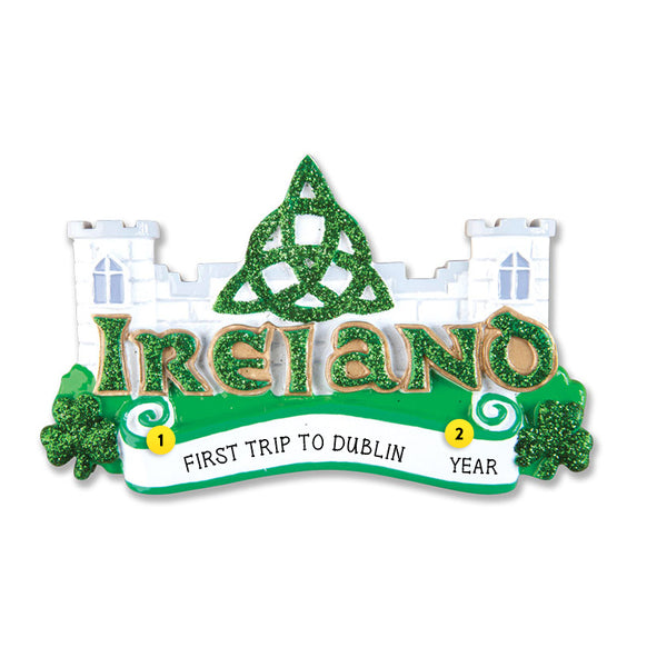 Personalized Ireland Ornament