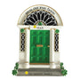Bless our Irish home green door with Shamrocks resin ornament