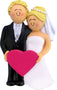 Wedding Couple  Christmas Tree Ornament, Blonde Male and Female 