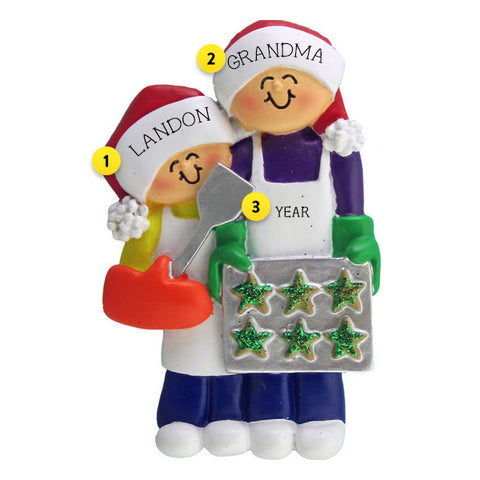 Baking Cookies Family of 2 Ornament For Christmas Tree