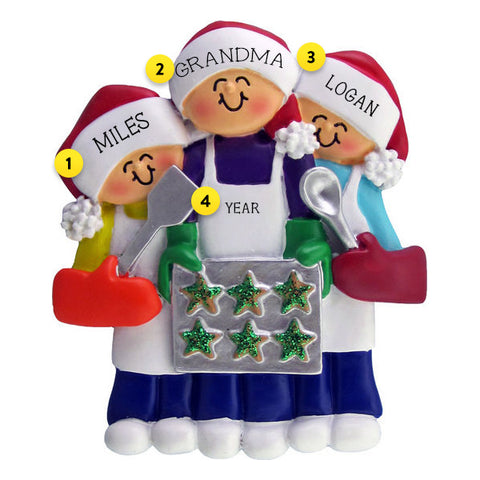 Baking Cookies Family of 3 Ornament For Christmas Tree