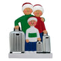 Traveling Family of 3 Ornament For Christmas Tree
