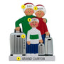 Traveling Family of 3 Ornament For Christmas Tree
