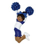 Cheerleader Blue Uniform Ornament- Female, African American