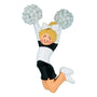 Cheerleader Black Uniform Ornament- Female, Blonde 