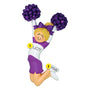 Cheerleader Purple Uniform Ornament- Female, Blonde