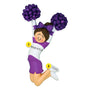 Cheerleader Purple Uniform Ornament - Female, Brunette