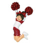 Cheerleader Red Uniform Ornament- Female, Brunette