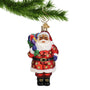 Black Santa Christmas Ornament Collectible glass 