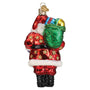 Jolly African American Santa Ornament - Old World Christmas Back