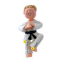 Karate Ornament - White Male, Blond Hair for Christmas Tree