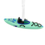 Go With The Flow Aqua Blue Kayak Ornament 
