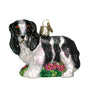 King Charles Spaniel Black and White Dog Ornament 