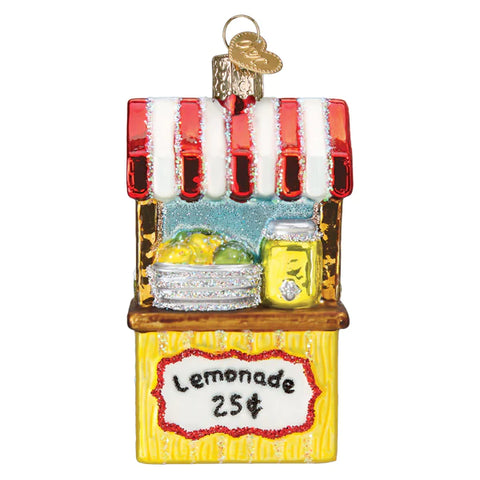 Lemonade Stand Ornament Glass Old World Christmas