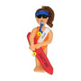 Lifeguard Ornament - Female, Brown Hair for Christmas Tree