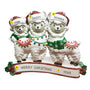Llama Family of 3 in Personalized Santa Hats resin Christmas ornament