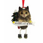 maine coon cat christmas ornament personalized on a fish