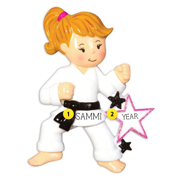 Martial Arts - Karate Girl Personalized Ornament