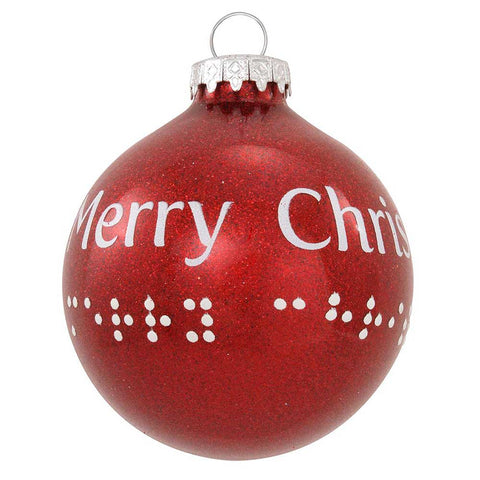 Merry Christmas Braille Ornament