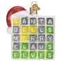 Wordle Glass Merry Words Ornament - Old World Christmas