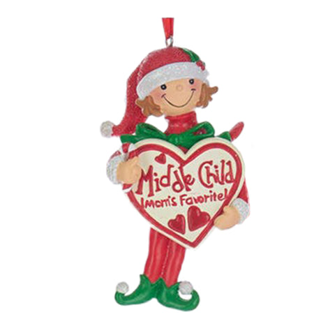 Mom's Favorite Child for a middle girl Christmas ornament 