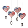Military Service Heart with Dog Tag Ornament for Christmas Tree