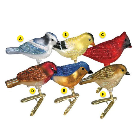 Mini Songbird Christmas Ornaments 6 Assorted Please choose one