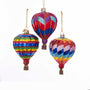 Hot Air Balloon 3 Assorted Ornament For Christmas Tree